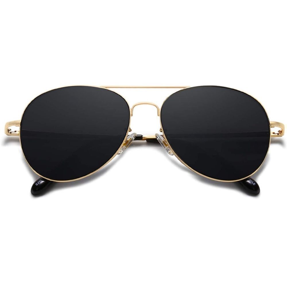 NIB SOJOS Classic Aviator Polarized Retro Style Sunglasses, Gold/Green